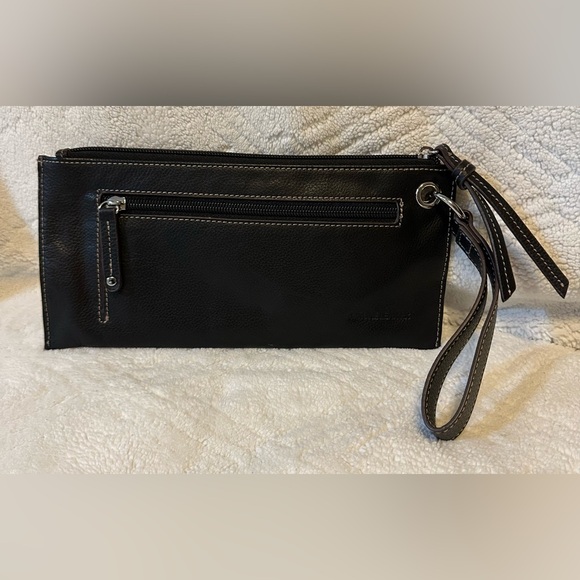 Leather wristlets with fancy satin interior - preowned condition - Picture 1 of 6